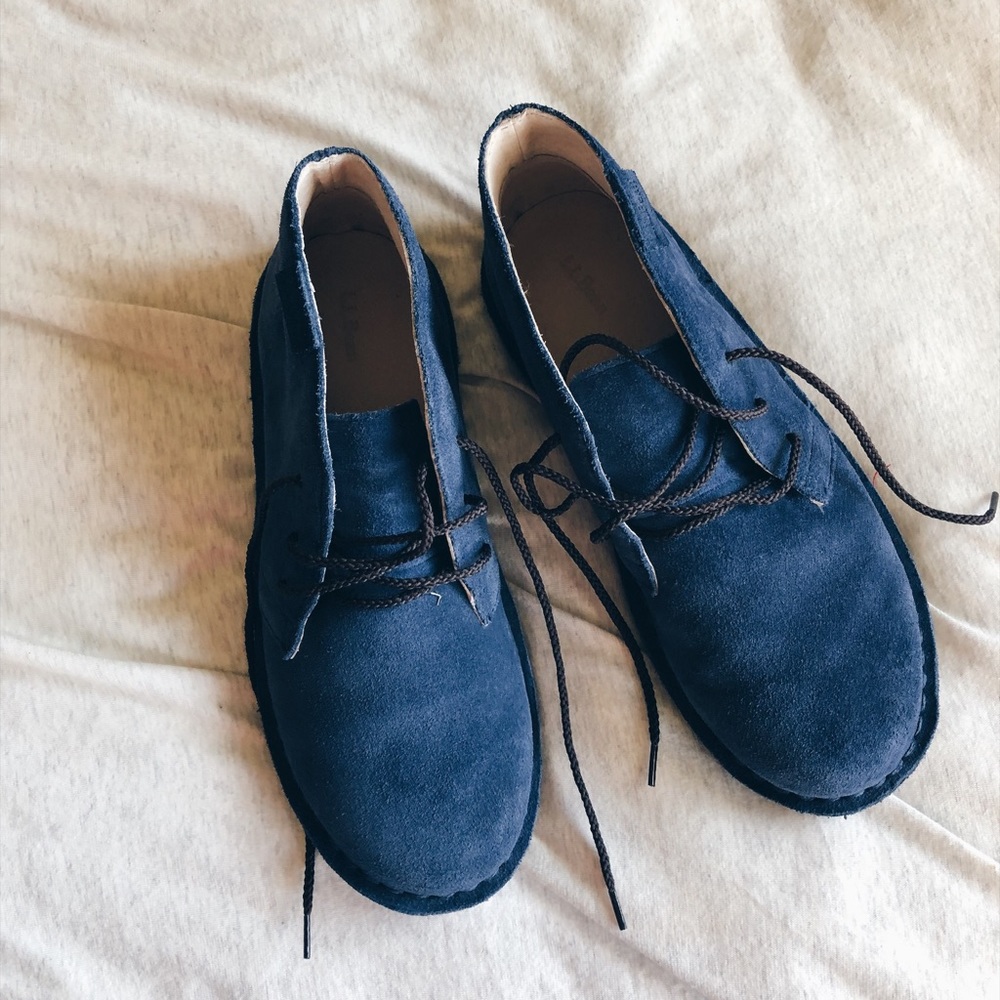 L.L. Bean blue suede shoes